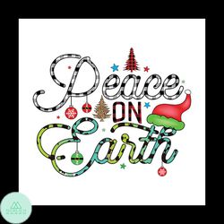 Peace On Earth Png, Christmas Png, Peace Png, Earth Png, Elf Hat Png