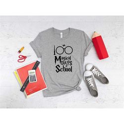 100 magical days of school shirt, 100 days shirt, magic school shirt, magic fan shirt, 100 days shirt, back to school sh