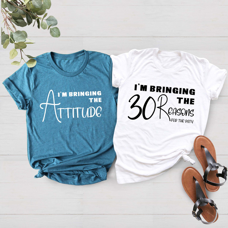 30th Birthday Party Shirts, 30 Reason For The Party, Matching Friend Group T-Shirts, Customized Clothing, Funny Birthday Gifts, Birthday Tee - 2.jpg