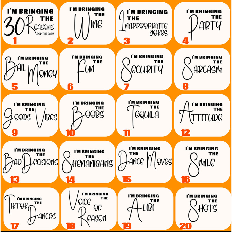 30th Birthday Party Shirts, 30 Reason For The Party, Matching Friend Group T-Shirts, Customized Clothing, Funny Birthday Gifts, Birthday Tee - 5.jpg