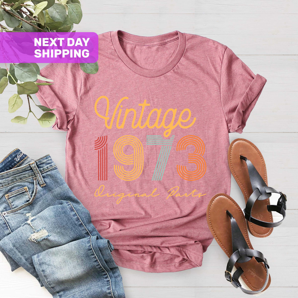 50th Birthday Shirt Men, Retro Shirt, Vintage Shirts, 50th Birthday Shirt, 50th Birthday Gift for Women, Vintage T Shirt, Vintage 1973 Shirt - 4.jpg