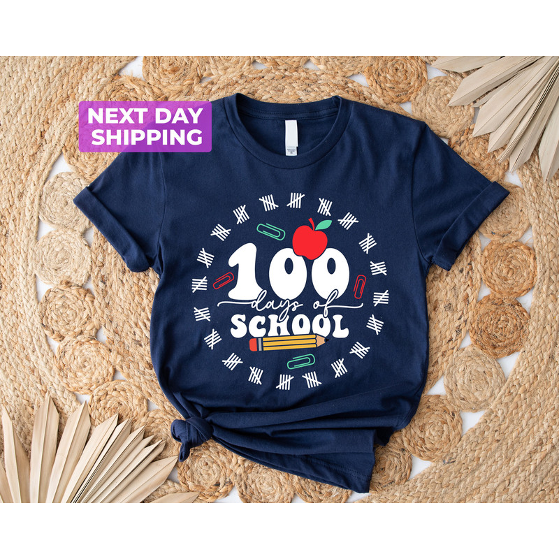 100 Days of School Shirt, Back to School Shirt, 100th Day Of School Celebration, Gift For Teacher, Student Shirt, 100 Day Shirt - 2.jpg