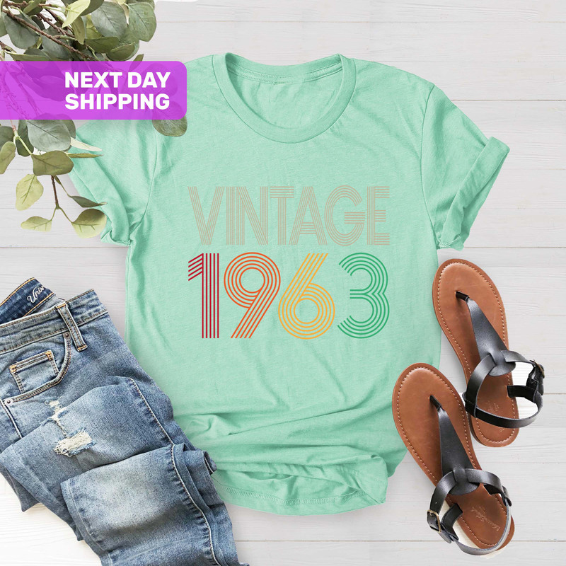 1963 Retro Shirt, 60th Birthday Gift For Men, Classic 1963 Shirt, Born In 1963 Shirt, Vintage 1963 Shirt, 60th Birthday Woman Shirt - 4.jpg