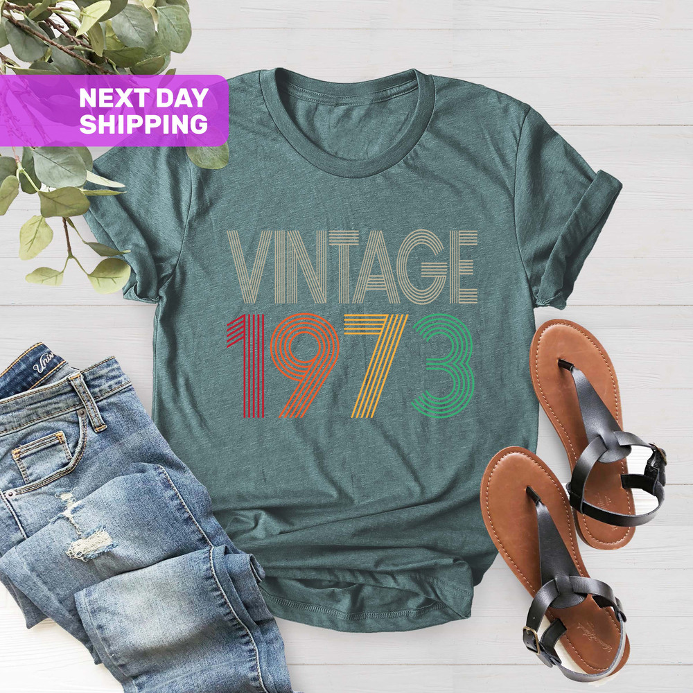 1973 Retro Shirt, 50th Birthday Gift For Woman Shirt, 1973 Shirt, Born In 1973 Shirt, 50th Birthday Gift For Men, Vintage 1973 Shirt - 2.jpg