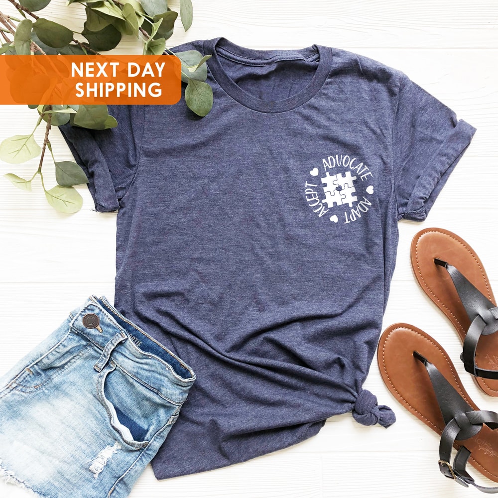 Accept, Adapt, Advocate, Autism Speaks Shirts, Awareness Tshirts, Proud Mom Tees, Light Blue T Shirt, Puzzle Graphic Tee, Autism Aware Shirt - 3.jpg