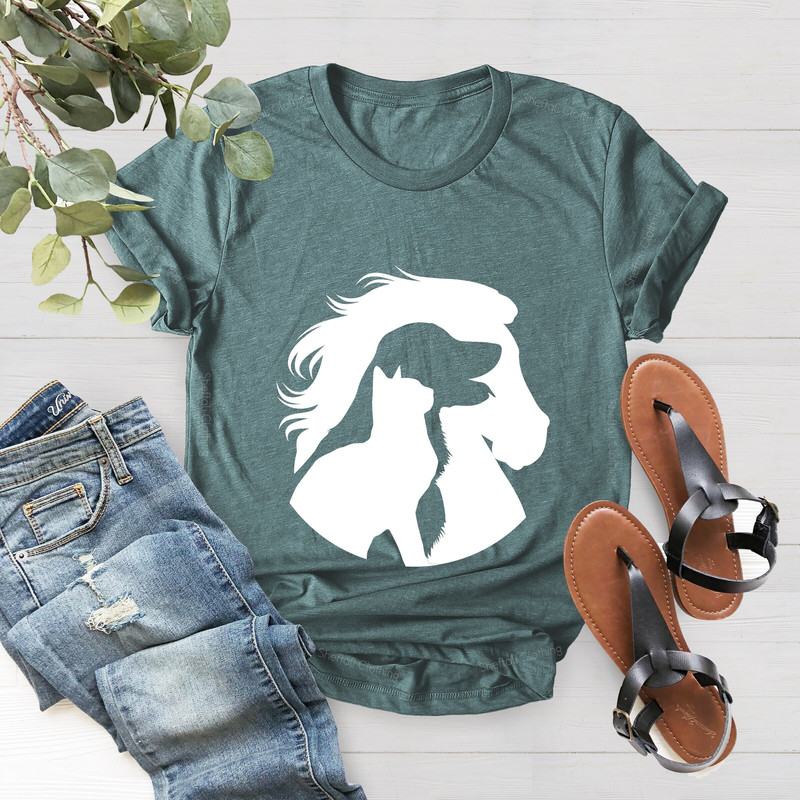 Animal Lover Shirt, Horse Dog Cat Shirt, Gift for Animal Lover, Farmer Shirt, Horse Gift, Dog Gifts, Dog Shirt, Horse Girl, Cat Gifts - 3.jpg