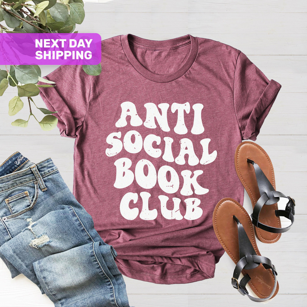 Anti Social Book Club Sweatshirt, Booktrovert Sweatshirt, Gift for Reader, Librarian Sweatshirt, Bookish Sweatshirt, Bookish Sweatshirt Gift - 5.jpg