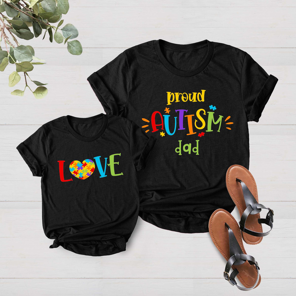 Autism Awareness Family Matching T-Shirt, Proud Mom Shirt, Autistic Pride Shirt, Love Autism Shirt, Family Autism Shirt, Autism Dad Mom Tees - 2.jpg