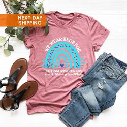 autism awareness shirt for mothers day gift,we wear blue for