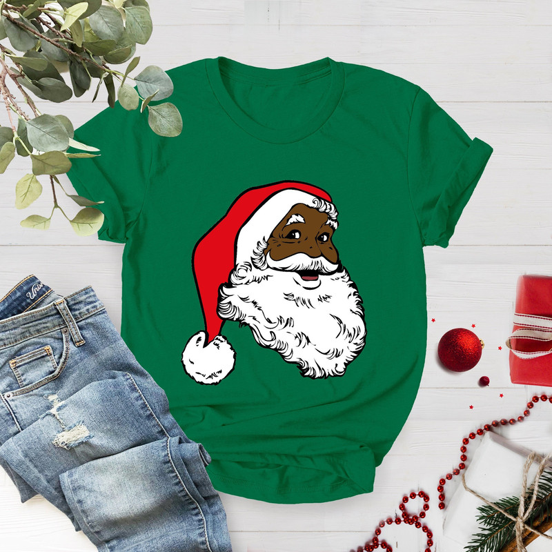 Black Santa Claus Shirt, African American Christmas Tee, Black Santa Claus Tee, African American Santa Shirt, Xmas Gift Shirt, Christmas Tee - 2.jpg