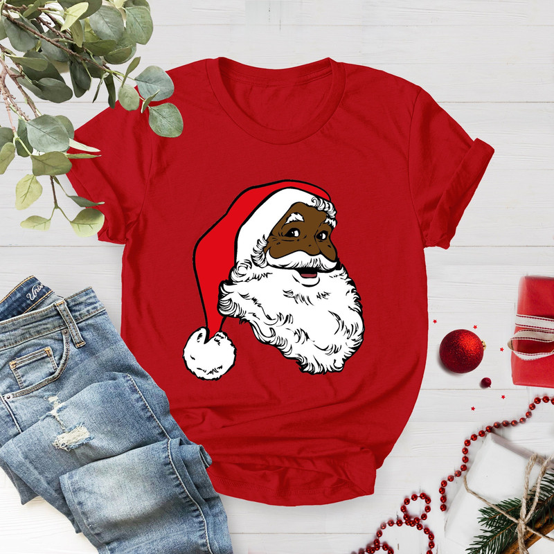 Black Santa Claus Shirt, African American Christmas Tee, Black Santa Claus Tee, African American Santa Shirt, Xmas Gift Shirt, Christmas Tee - 3.jpg