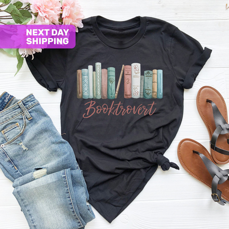 Booktrovert Sweatshirt, Librarian Teacher Bookish T-Shirt, Book Lover Sweatshirt, Cute Book Lover T-Shirt, Gift For Book Lover Teacher Shirt - 4.jpg