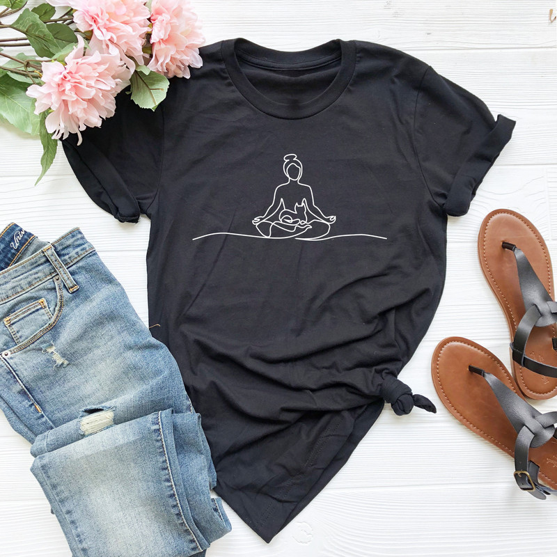 Cat and Yoga Shirt, Cute Yoga Gift Shirt, Namaste Shirt, Gift for Cat Yoga Lover, Meditation Shirt, Gift Shirt for Yogi, Yoga Shirt Funny - 3.jpg