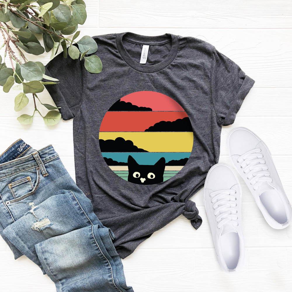 Cat Retro Funny T-Shirt Vintage Cat Shirt, Cat Lover Shirt, Cat Mom Shirt, Kitten Cats Gift Xmas Men's T-shirt Top Tee, Retro Gift Tee - 2.jpg