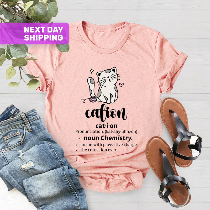 Cation, Funny Cat Shirt, Cat T-Shirt, Kitten T-Shirt, Chemistry Gift Cat Owner Shirt, Cat Lover Gift, Science Shirt, Chemistry Shirt - 2.jpg
