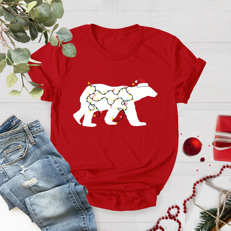 Christmas Polar Bear Lights Shirt, Christmas Family Tee, Christmas Shirt, Funny Christmas Shirt, Christmas Gift Shirt,Christmas Gift For Her - 3.jpg