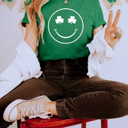 clover shamrock smile st. patricks day shirt, st patricks da