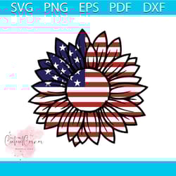4th of july sunflower america flag svg, independence day svg, american svg, sunflower svg, american shirt, american gift