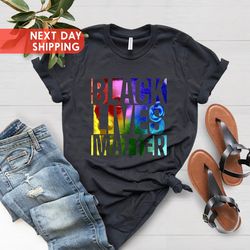 colorful black lives matter shirt, anti racism shirt, human