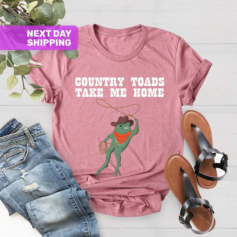 Cowboy Frog Tshirt, Toad Shirt, Cottagecore Froggy Tee, Animal Lover Shirt, Frog Lover shirt, Funny Shirt, Funny Western Froggy Shirt - 2.jpg