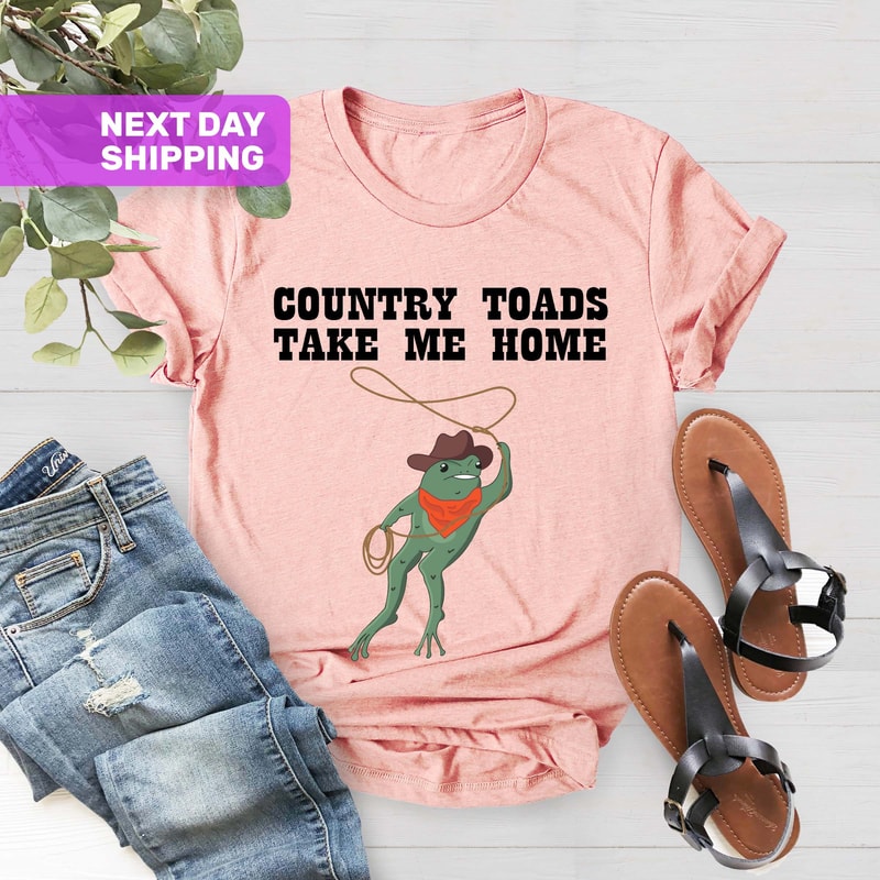 Cowboy Frog Tshirt, Toad Shirt, Cottagecore Froggy Tee, Animal Lover Shirt, Frog Lover shirt, Funny Shirt, Funny Western Froggy Shirt - 4.jpg