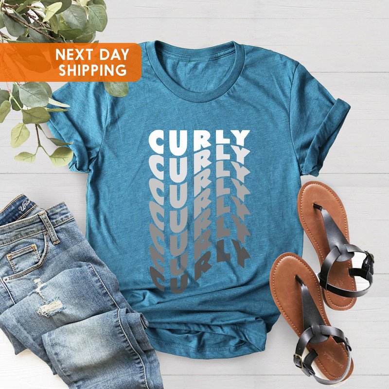 Curly Shirt, Cute Curly Girl Shirt, Gift For Curly Friends, Unisex Curly Shirt, Wavy T-Shirt, Cool Curly Gift, Curly Man Shirt - 1.jpg