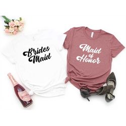 bridesmaids shirt, maid of honor shirt, bridesmaid gift, bridal party shirts, bachelorette party gifts, wedding t-shirt,