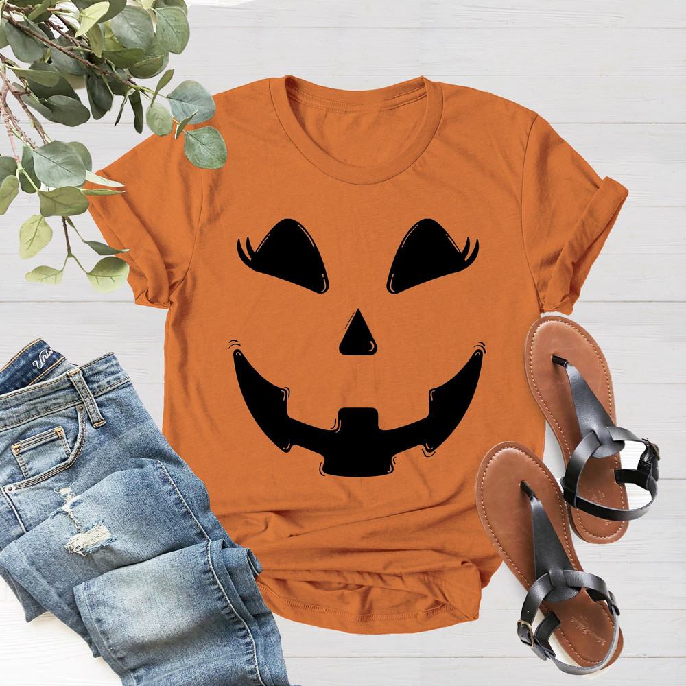 Custom Halloween, Halloween shirt, Womens Halloween Shirt, Pumpkin, Tee Shirt, Womens, Women's, Shirt, Jack o Lantern, Halloween T-shirt - 1.jpg
