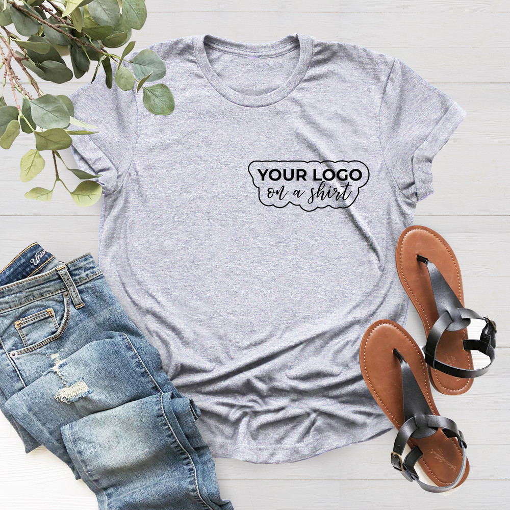 Custom Logo on a Shirt, Team Logo T-Shirt, Your Business Logo or Brand Logo T Shirt, Personalized Tshirt, Your Logo Text on a Graphic Tee - 2.jpg