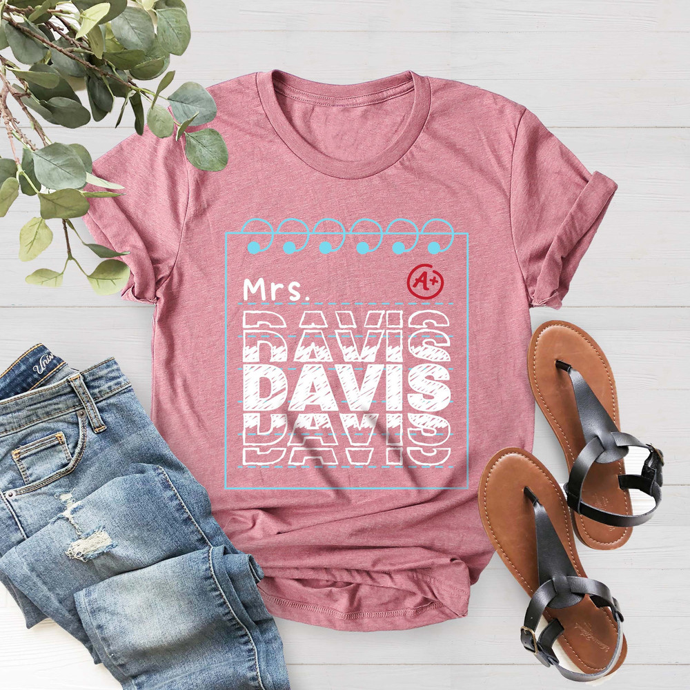 Custom Teacher Shirts, Custom Teacher Gifts, Teacher Name Shirt, Cute Personalized Monogrammed Teacher Shirt, Gift For Teacher Shirt - 4.jpg