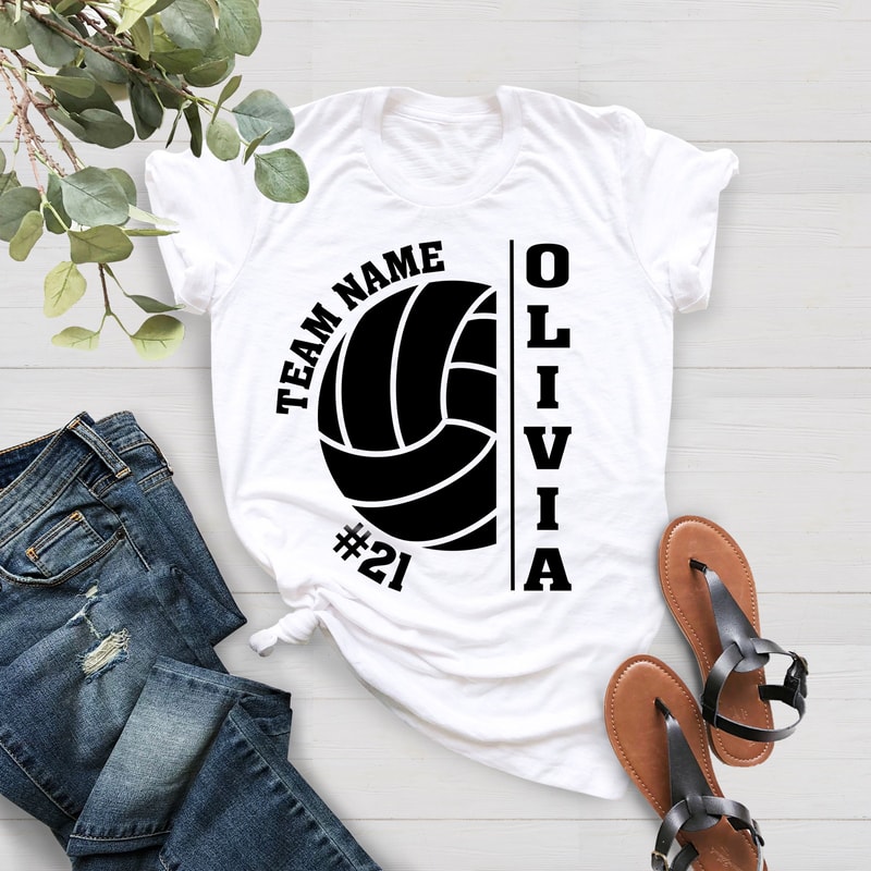 Custom Volleyball Shirts, Player Number and Name Shirt, Team Spirit Shirt, Personalized Volleyball Shirt, Unisex Fit, Volleyball Mom Shirt - 4.jpg