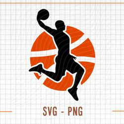 basketball player svg, png, basketball svg, svg vector files for silhouette, cricut, png sublimation