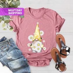 cute gnome shirt, gnome gifts, kids gnome shirts, daisy grap