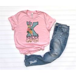 back to school shirt, kindergarten shirt, kindergarten teacher shirt, flowers kindergarten shirt, kindergarten team shir