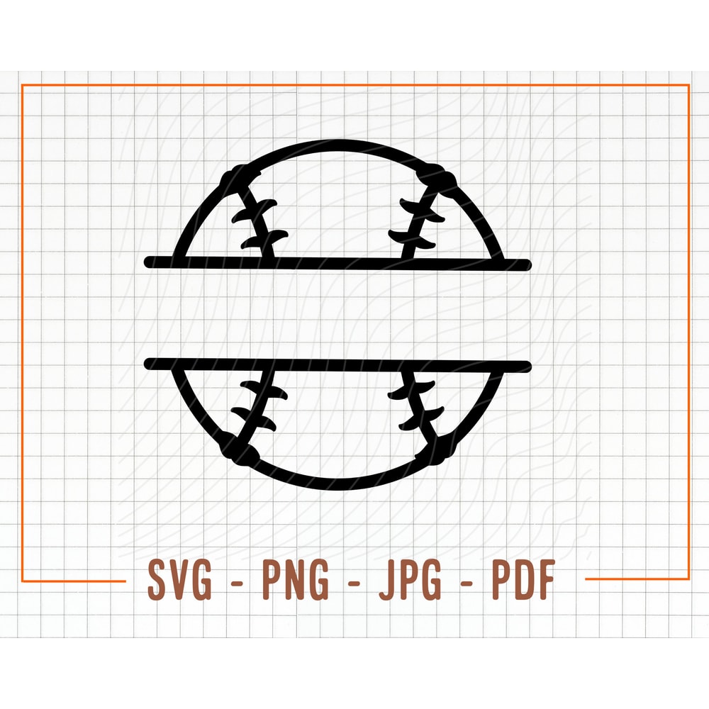 Black Outline Split Softball Svg, Baseball Name Frame Svg, Player or Team Name Svg, Digital Download SVG & PNG, Softball Svg, Baseball Svg - 1.jpg