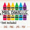 Crayon Monogram Svg, Png, and Font File, Crayon Split Monogram Svg, Teacher Monogram Svg, Crayon Svg, Crayon Png, Crayon Cut File and Font - 1.jpg