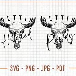 getting hitched svg, getting rowdy svg, bachelorette party svg, bridesmaid svg, bachelorette, weddin