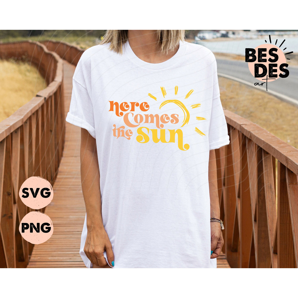 Here Comes the Sun Svg, Sunshine Svg, Sun Svg, Sun Rays Svg, Hello Summer Svg, Summer Svg, Hello Svg, Digital Download, Beach Svg - 2.jpg
