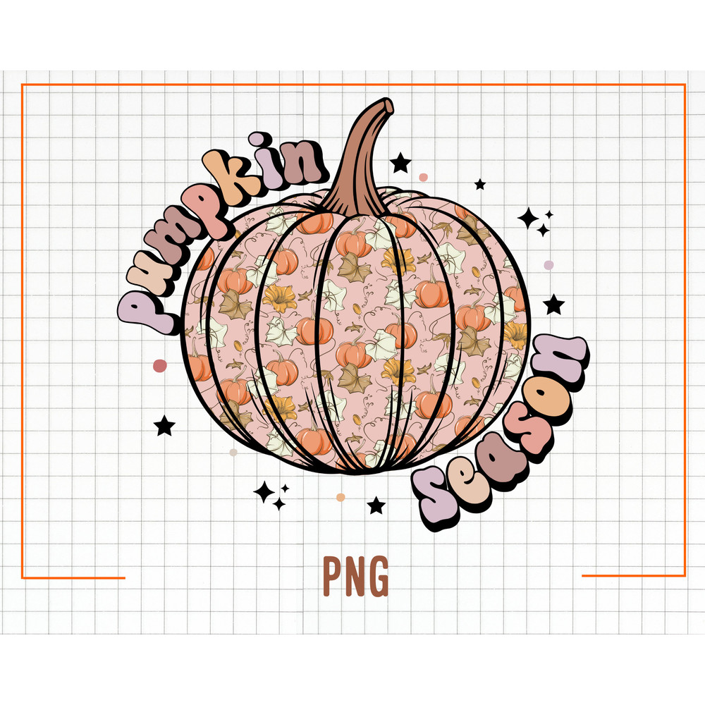 Retro Pumpkin Season PNG, Fall PNG, Sublimation, Floral Pumpkin Png, Fall Flowers Png, Boho Pumpkin, Retro Fall Png, Retro Halloween Png - 1.jpg
