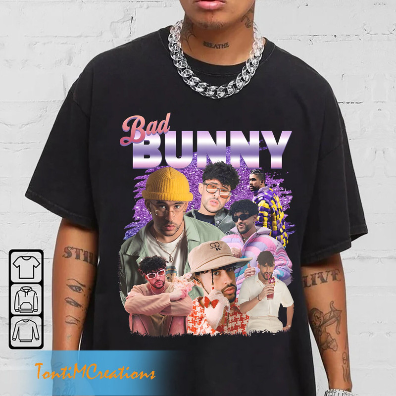 BAD BUNNY Shirt, Bad Bunny Benito Antonio Shirt, Bad Bunny Tribute Rap Shirt, Rap Hip-hop T-shirt - 3.jpg