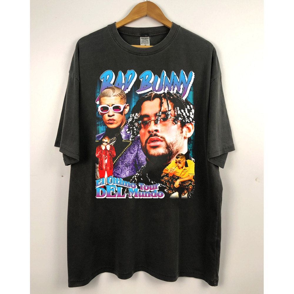 BAD BUNNY Shirt, Bad Bunny, Bad Bunny Retro Shirt, Bad Bunny Bootleg Rap Shirt - 1.jpg