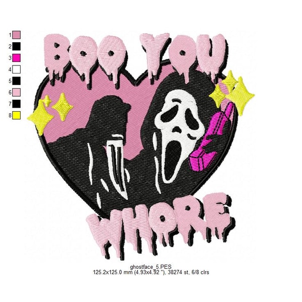 Machine embroidery design for Halloween, Scream Mask | Inspire Uplift