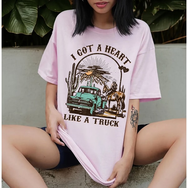 I Got A Heart Like A Truck shirt, Long Live Cowgirls Shirt, Vintage Cowgirl Shirts, Texas Shirt, Cowgirl Country Shirt, Retro Cowgirl Shirt - 3.jpg