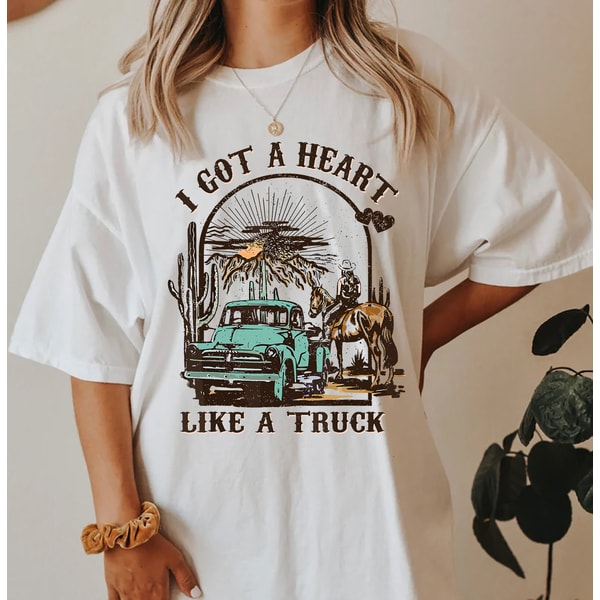 I Got A Heart Like A Truck shirt, Long Live Cowgirls Shirt, Vintage Cowgirl Shirts, Texas Shirt, Cowgirl Country Shirt, Retro Cowgirl Shirt - 4.jpg