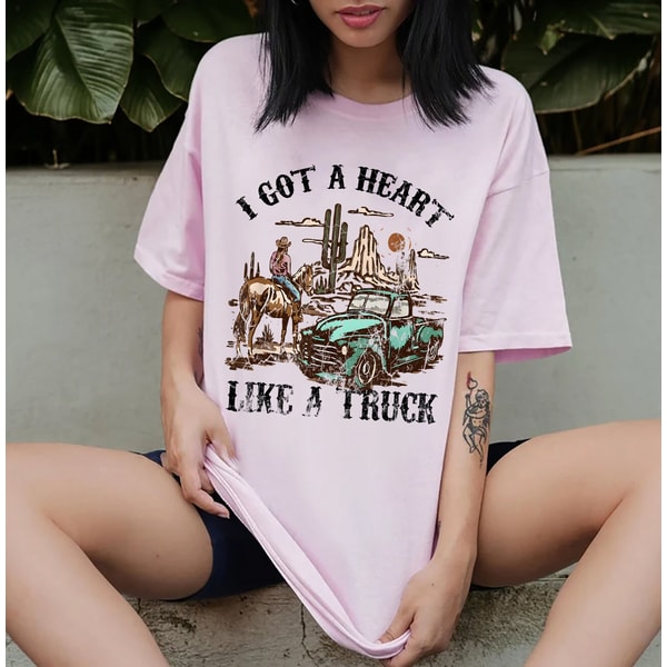 I Got A Heart Like A Truck T-Shirt, Country Music Shirt, Western Shirt, Truck Shirt, Cowboys shirt, Country Cowboys Shirt - 4.jpg
