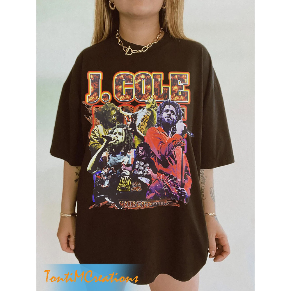 J Cole Shirt, Rapper Shirt, Bootleg Raptees 90s Shirt, Vintage J Cole Graphic Tee, JCole Merch T-Shirt - 3.jpg