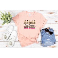 customized teacher name leopard print pencil t-shirt, custom preschool teacher shirt, personalized back to school tee, c