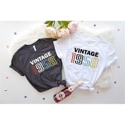 vintage 1958 shirt, 65th birthday gift t-shirt, 65 birthday gift tee, happy 65th birthday shirt, classic 1958 shirt, all