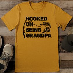 Hooked On Being Grandpa Tee