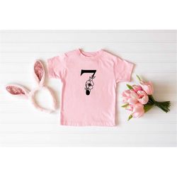 7th birthday shirt, seventh birthday shirt, floral birthday shirt, birthday shirt, birthday outfit, birthday party tee,